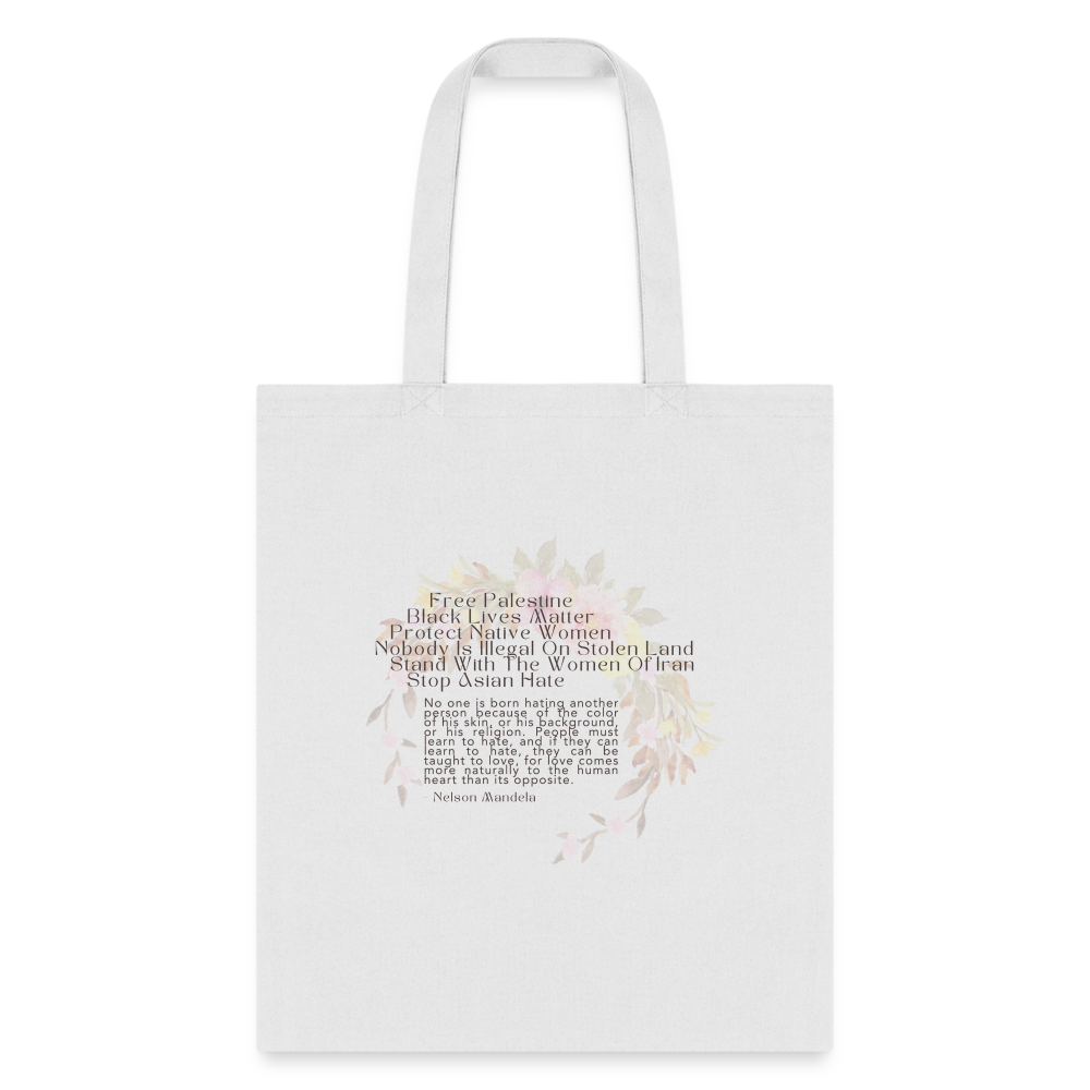 Love Comes Naturally Tote Bag - white