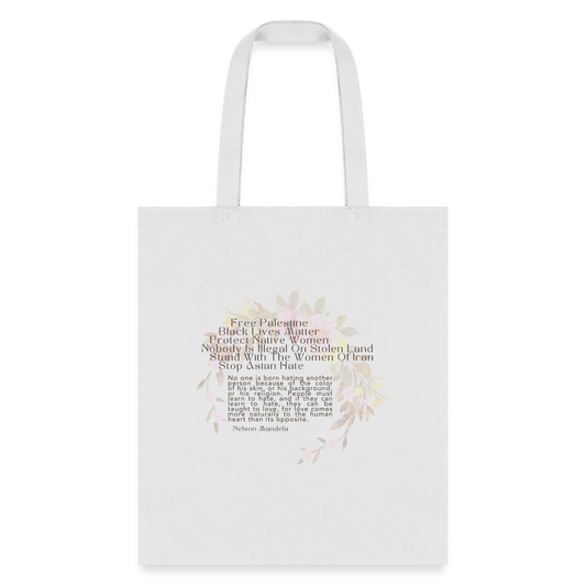 Love Comes Naturally Tote Bag - white